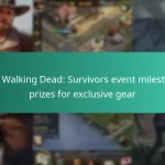 The Walking Dead: Survivors event milestone prizes for exclusive gear