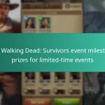 The Walking Dead: Survivors event milestone prizes for limited-time events