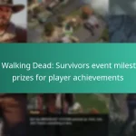 The Walking Dead: Survivors event milestone prizes for player achievements