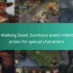 The Walking Dead: Survivors event milestone prizes for special characters