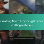 The Walking Dead: Survivors gift codes for crafting materials
