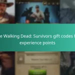 The Walking Dead: Survivors gift codes for experience points