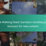 The Walking Dead: Survivors monthly pass bonuses for new content