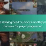 The Walking Dead: Survivors monthly pass bonuses for player progression